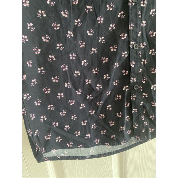 Rugby University Men's Small Navy Short Sleeve Flower Casual Button Down NEW - Picture 5 of 7